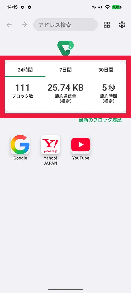 ダッシュボードを表示